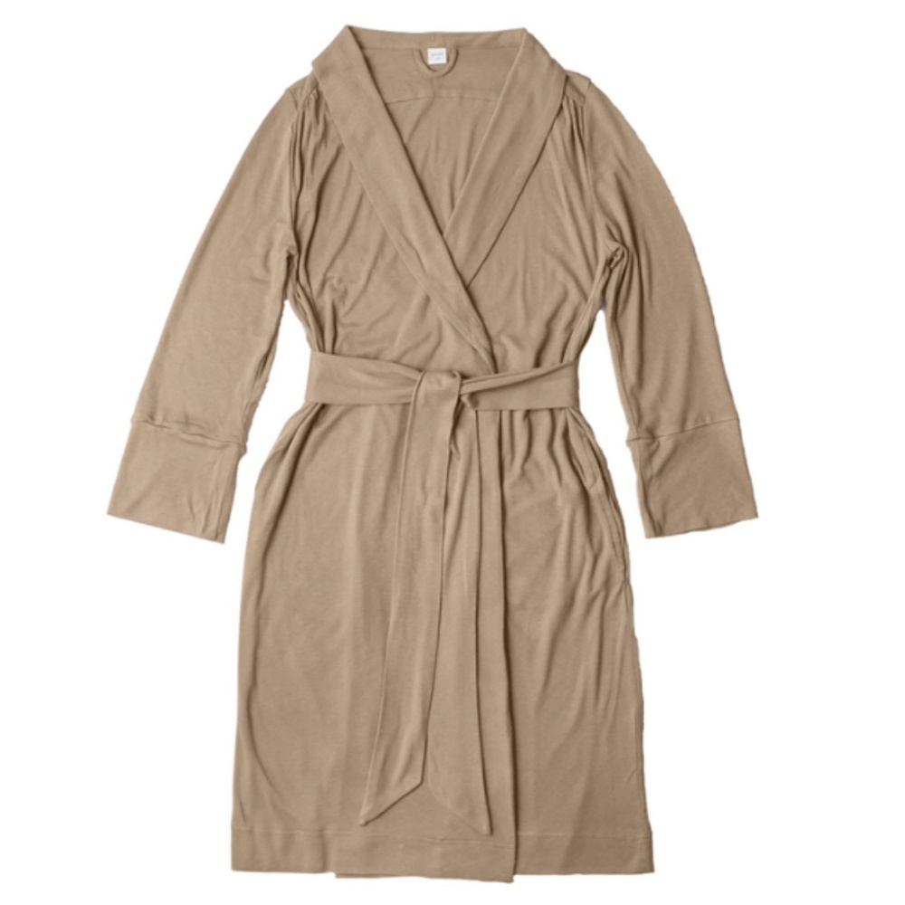 Goumi Women's Bamboo Organic Cotton Sandstone You'll Live In Mom Robe XL/XXL NEW